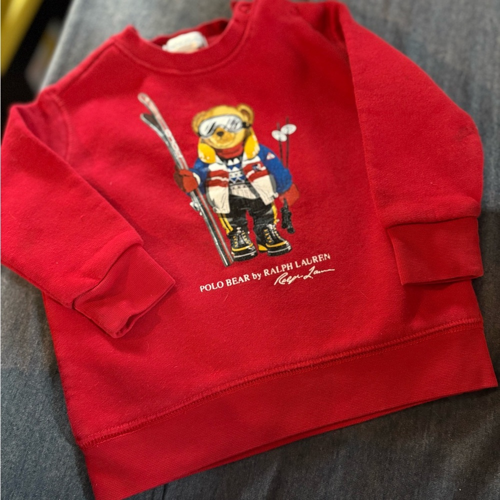 Ralph Lauren Red Polo Bear Sweatshirt